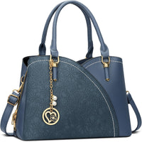 Triple-Compartment Satchel Handbag