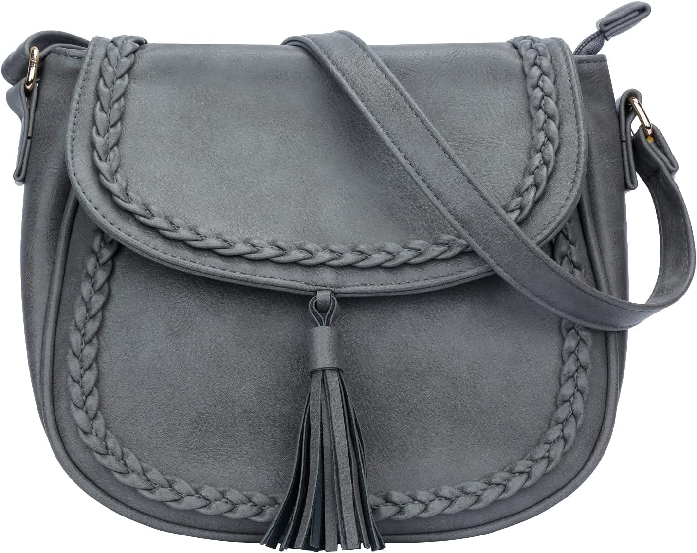 Tassel Flap Saddle Crossbody Bag