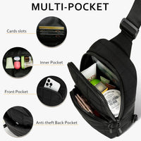 Quilted Puffer Sling Crossbody (Black)