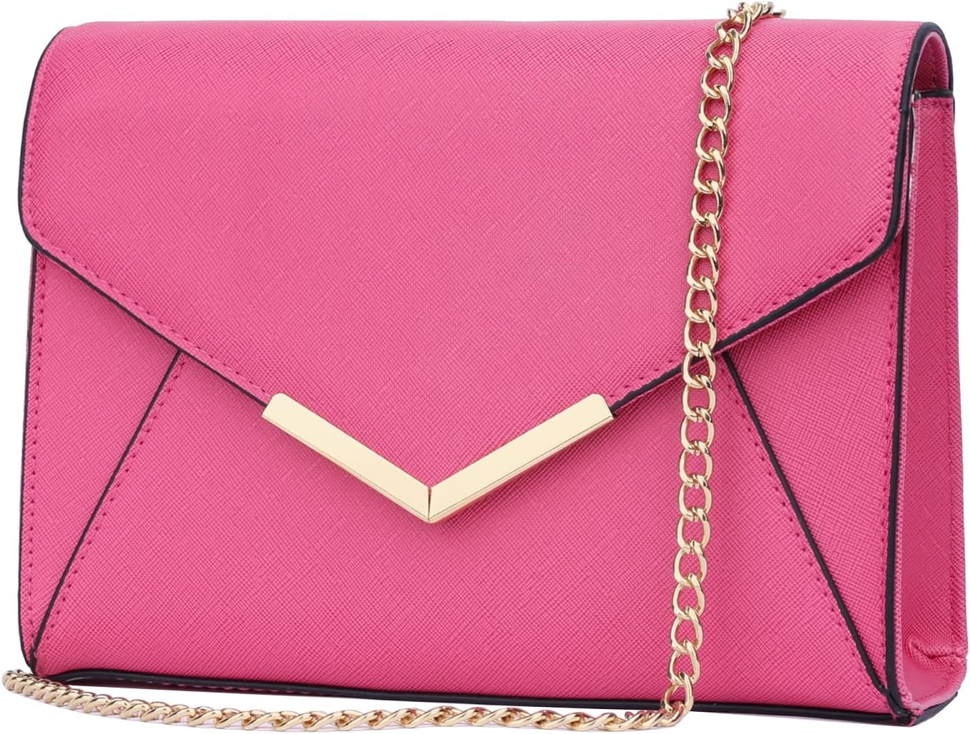 Faux Leather Envelope Clutch