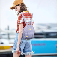 Quilted Mini Backpack Purse (White)