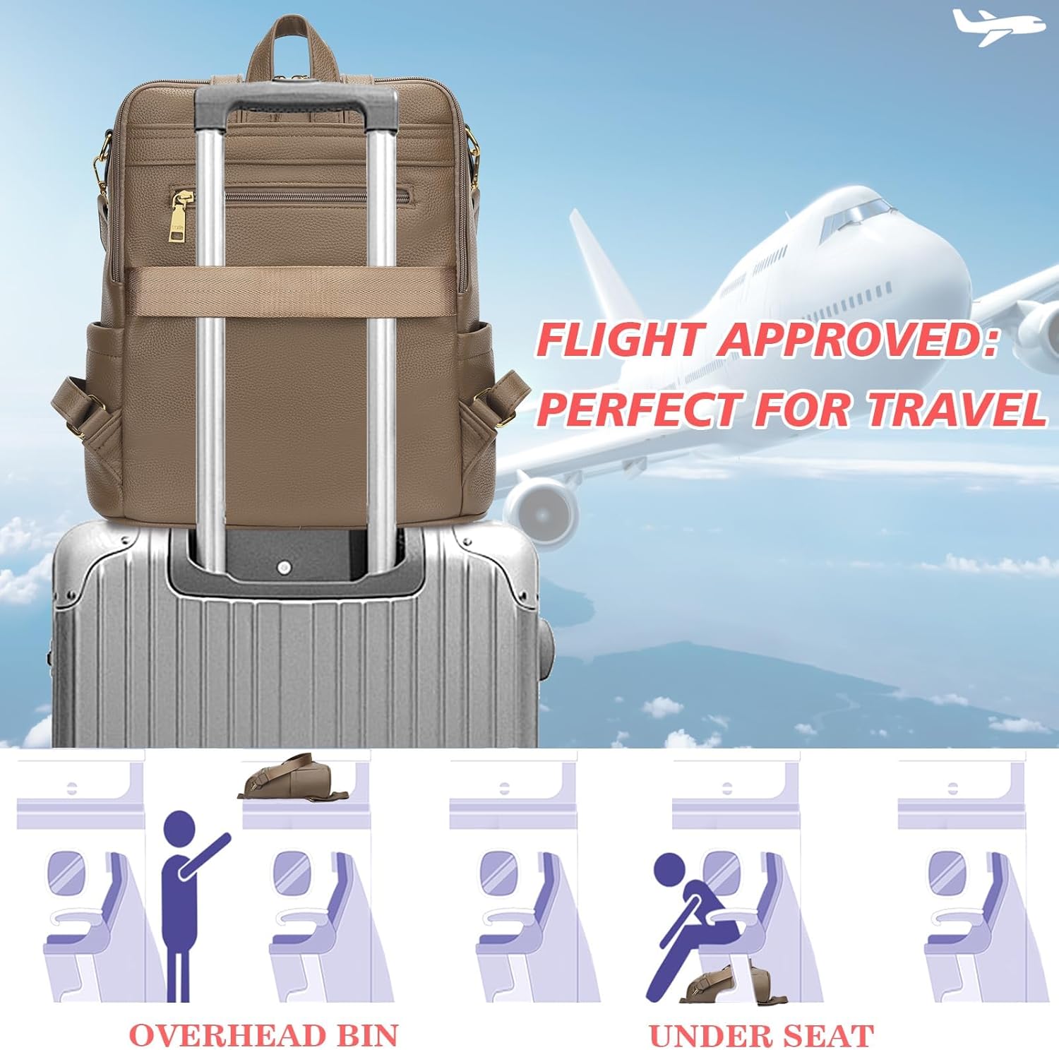 Anti-Theft Leather Backpack (Black)