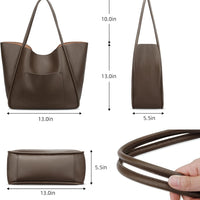 Large Vegan Leather Tote Bag