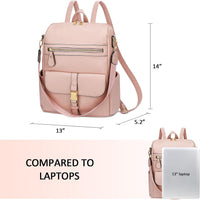 Anti-Theft Leather Backpack (Black)