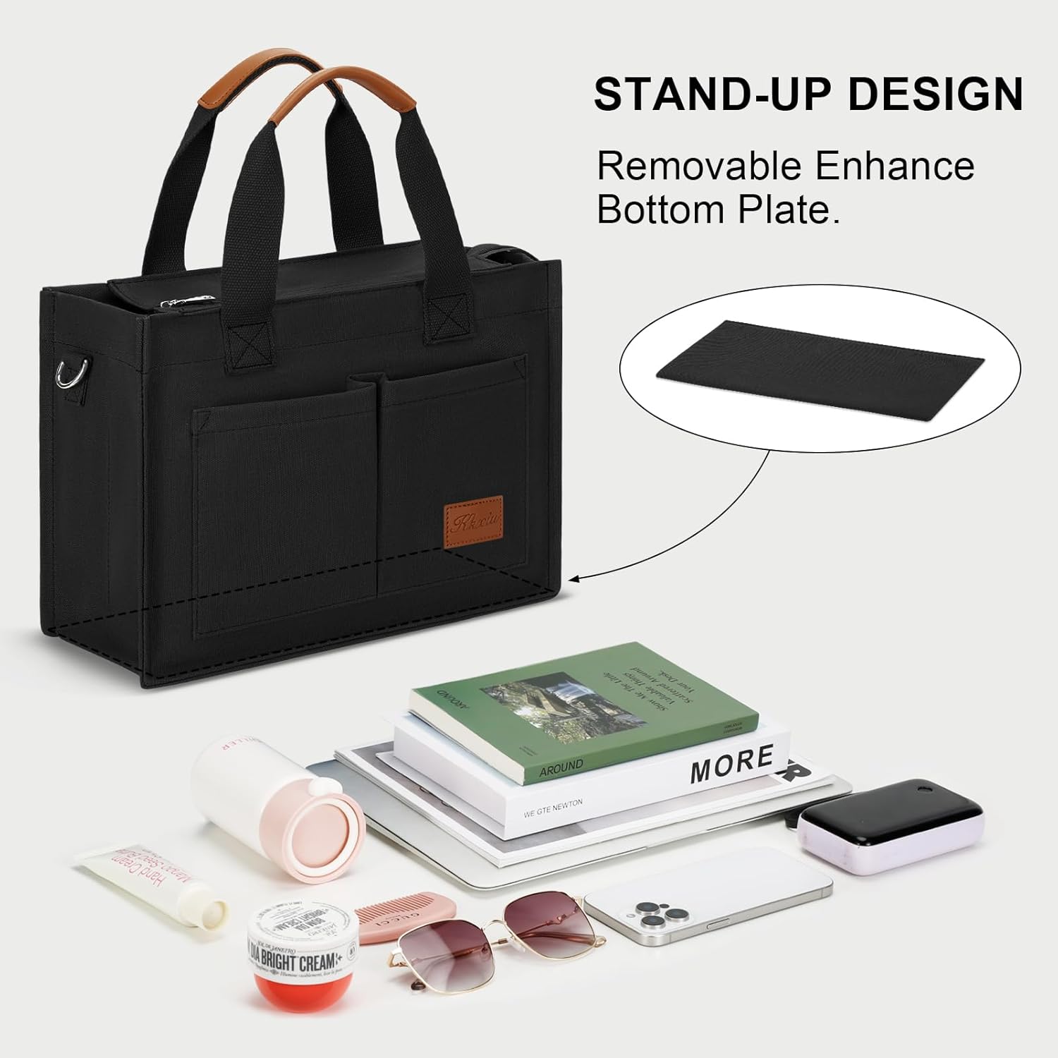 Large Canvas Tote Crossbody Bag