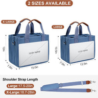 Canvas Crossbody Tote with Pockets