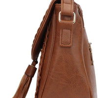 Tassel Flap Saddle Crossbody Bag