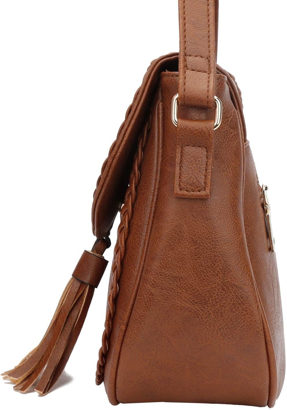 Tassel Flap Saddle Crossbody Bag