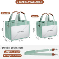 Canvas Crossbody Tote with Pockets