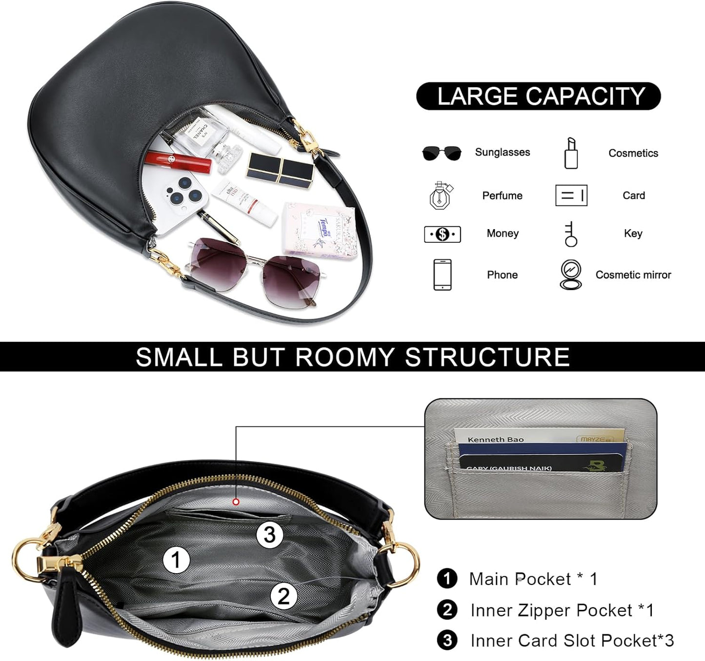 Small Crescent Shoulder Purse