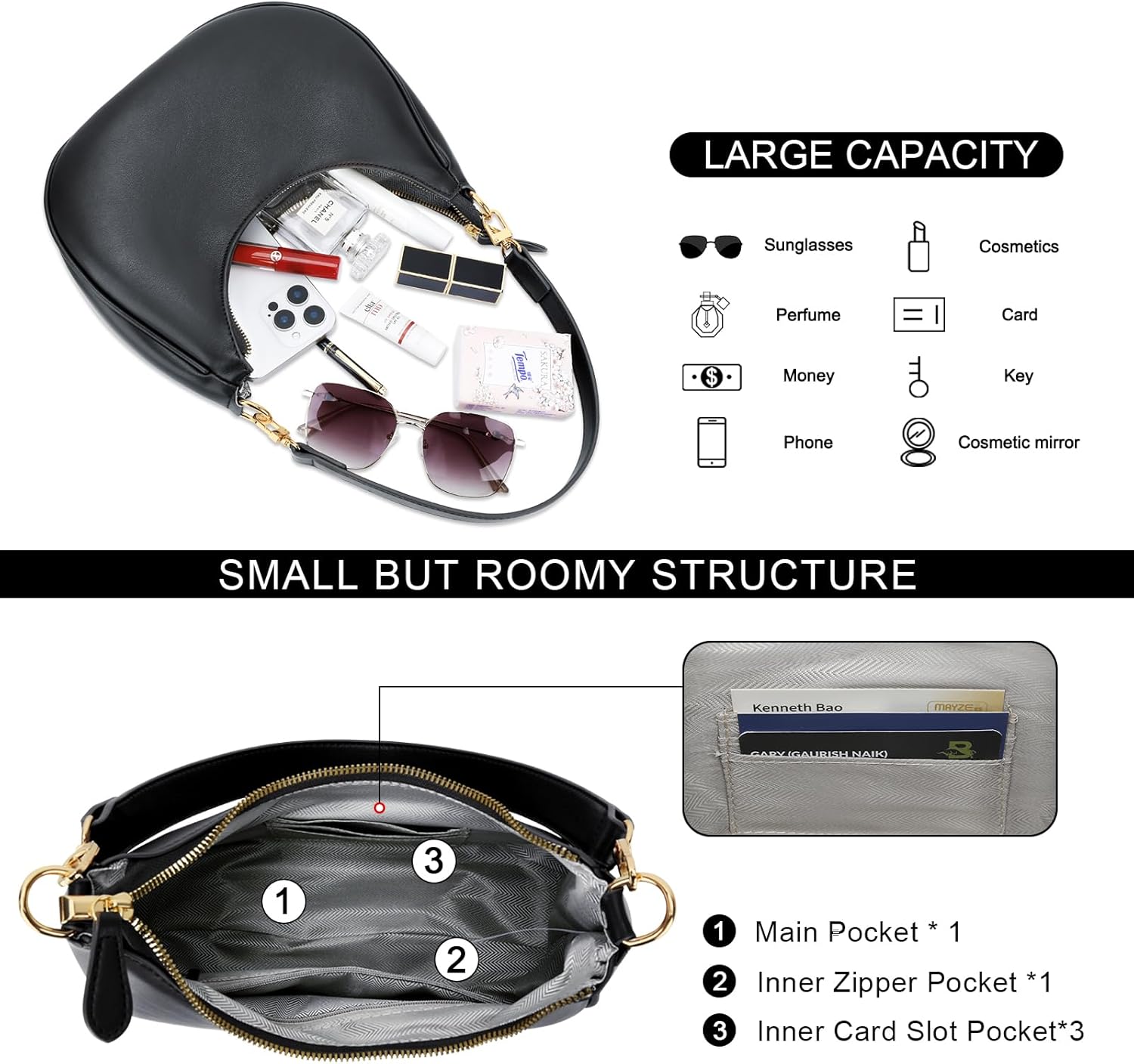 Small Crescent Shoulder Purse