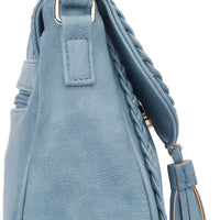 Tassel Flap Saddle Crossbody Bag