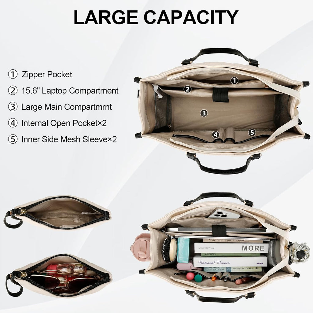 2-in-1 Laptop & Lunch Tote (Black)