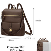 Anti-Theft Leather Backpack (Black)