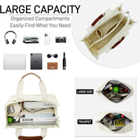 Large Canvas Tote Crossbody Bag