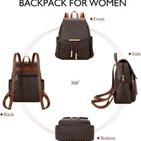 Quilted Leather Backpack Purse