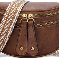 Trendy Leather Sling Crossbody Bag