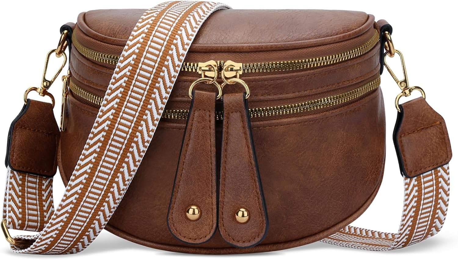 Trendy Leather Sling Crossbody Bag