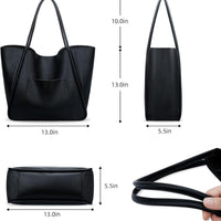 Large Vegan Leather Tote Bag