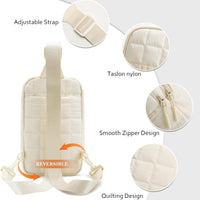 Quilted Puffer Sling Crossbody (Black)