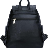 Quilted Leather Backpack Purse