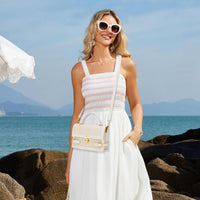 Straw Beach Shoulder & Clutch Bag