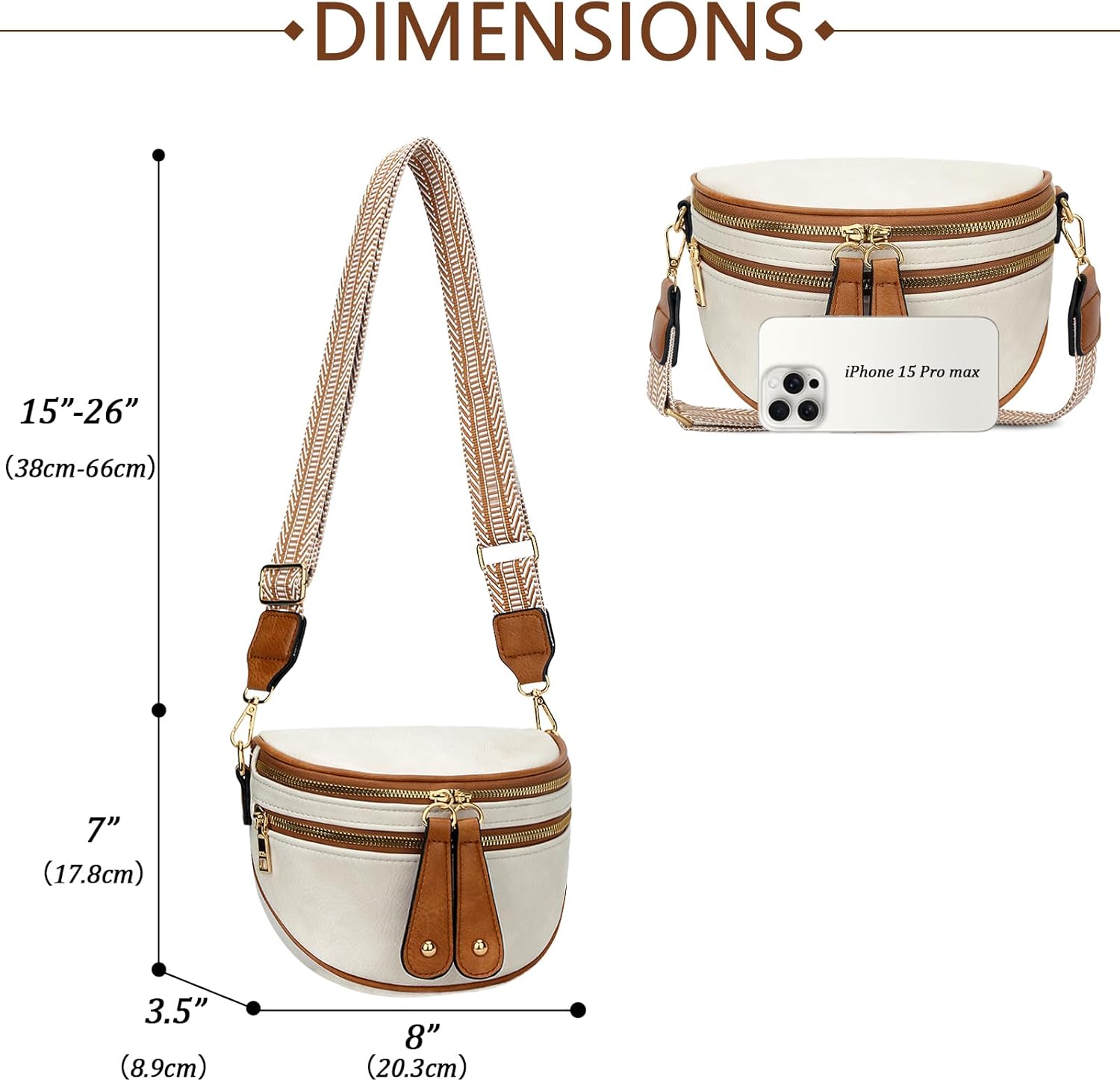 Trendy Leather Sling Crossbody Bag