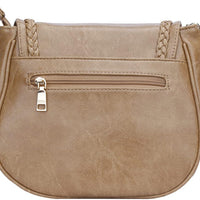 Tassel Flap Saddle Crossbody Bag
