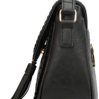 Tassel Flap Saddle Crossbody Bag