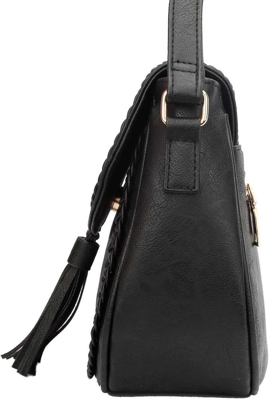 Tassel Flap Saddle Crossbody Bag