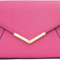 Faux Leather Envelope Clutch