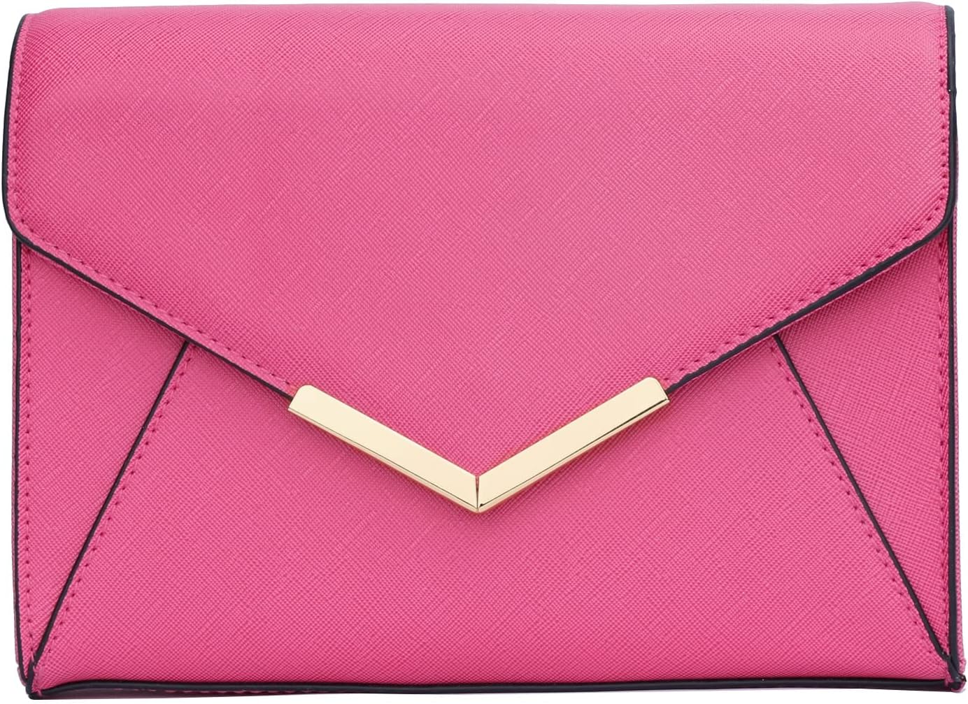 Faux Leather Envelope Clutch
