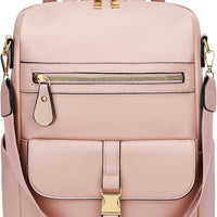 Anti-Theft Leather Backpack (Black)