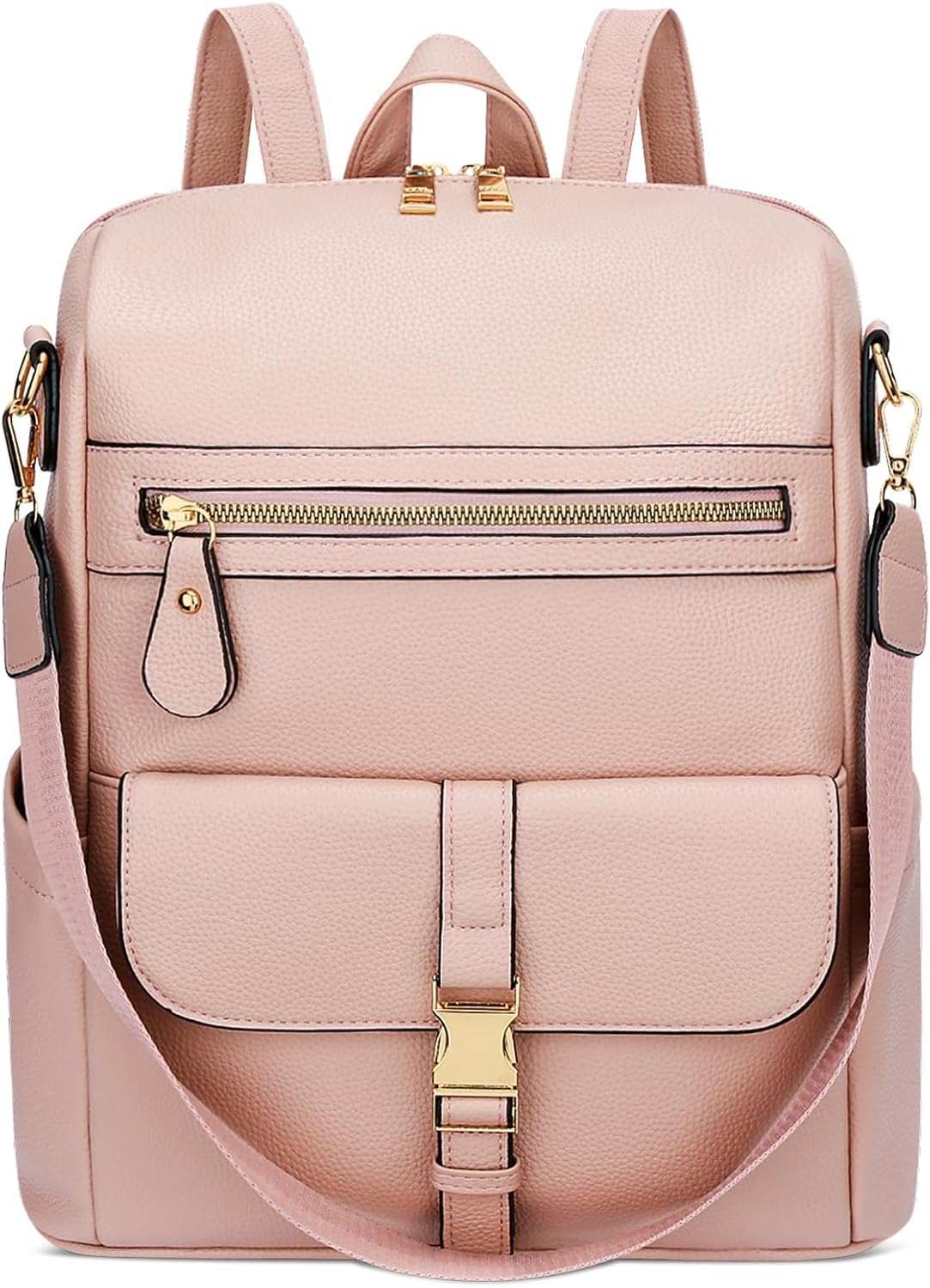 Anti-Theft Leather Backpack (Black)