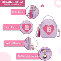 Girls Heart Crossbody Bag (Small)