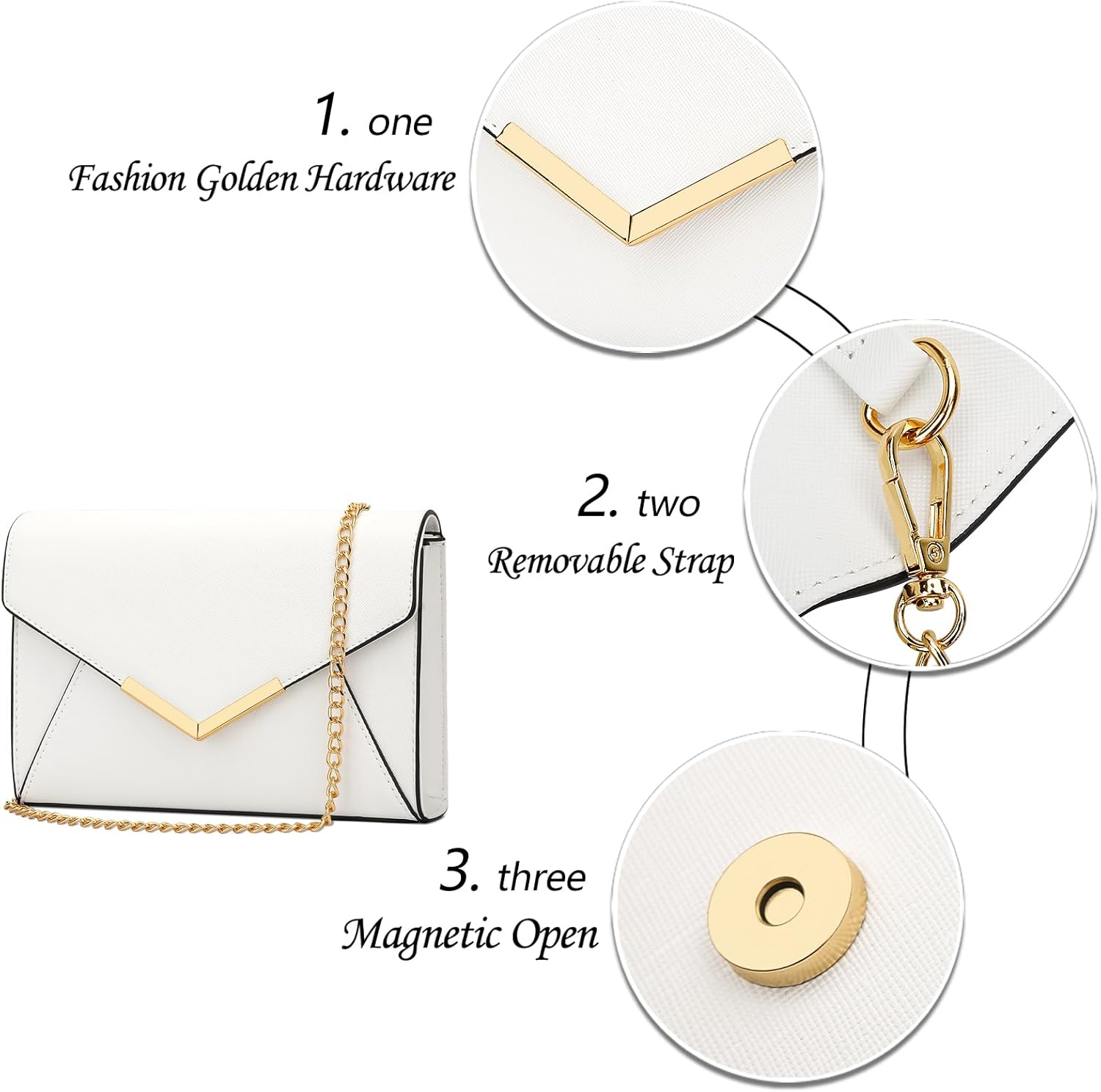 Faux Leather Envelope Clutch