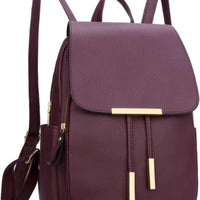 Quilted Leather Backpack Purse