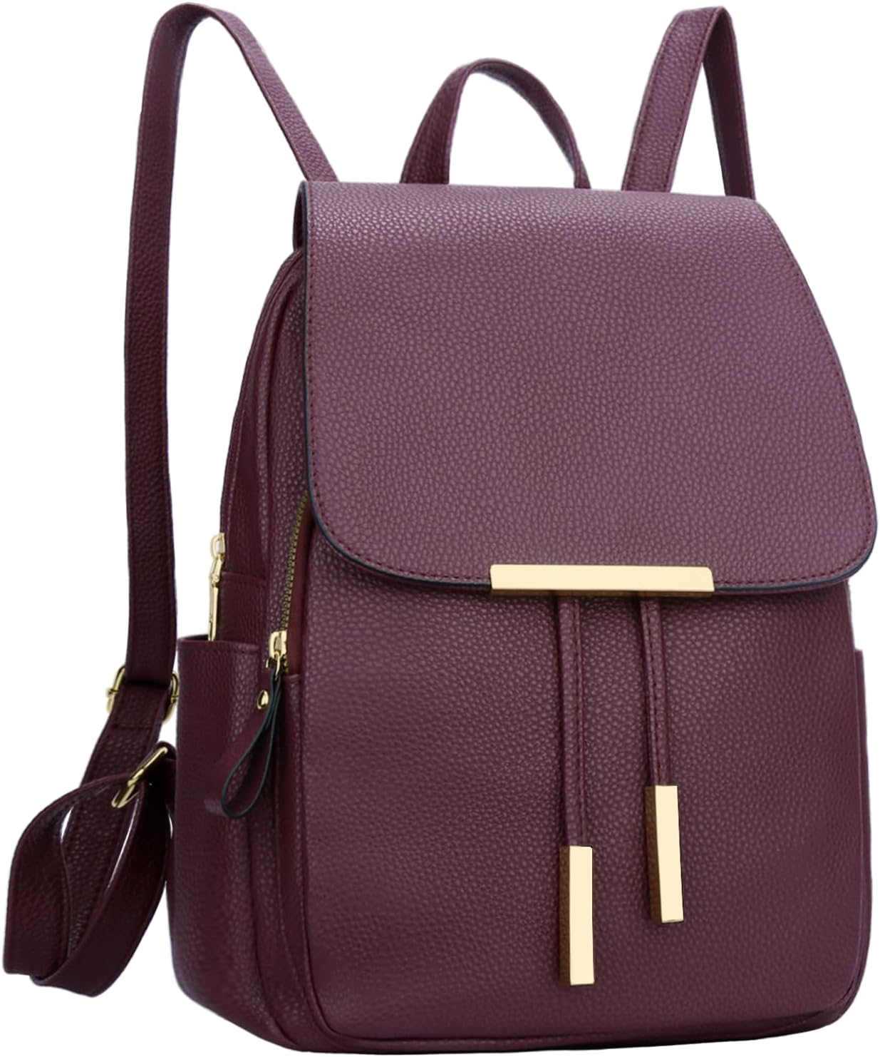 Quilted Leather Backpack Purse