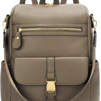 Anti-Theft Leather Backpack (Black)