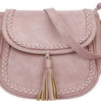 Tassel Flap Saddle Crossbody Bag