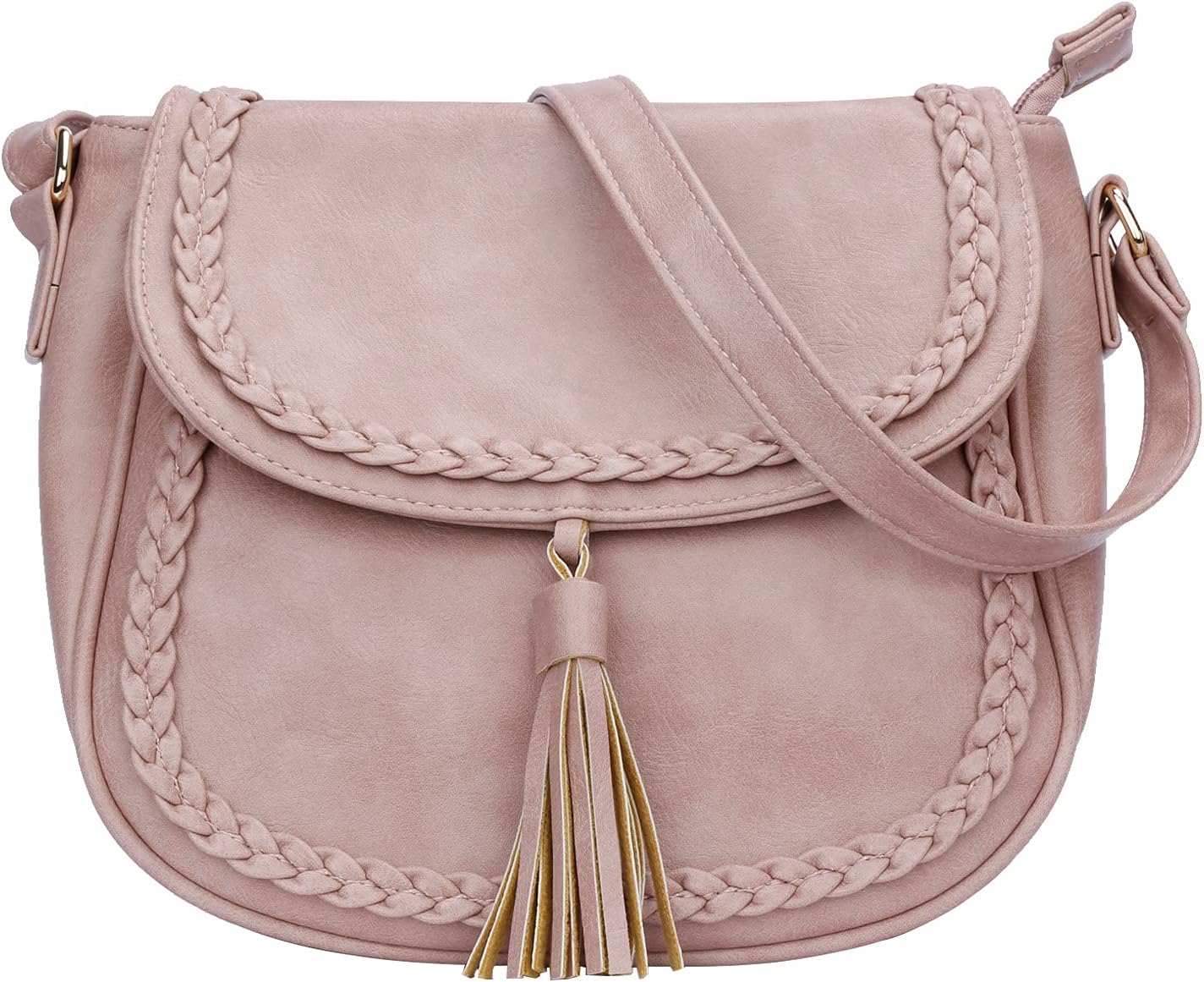 Tassel Flap Saddle Crossbody Bag