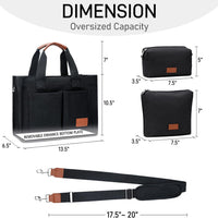 Large Canvas Tote Crossbody Bag