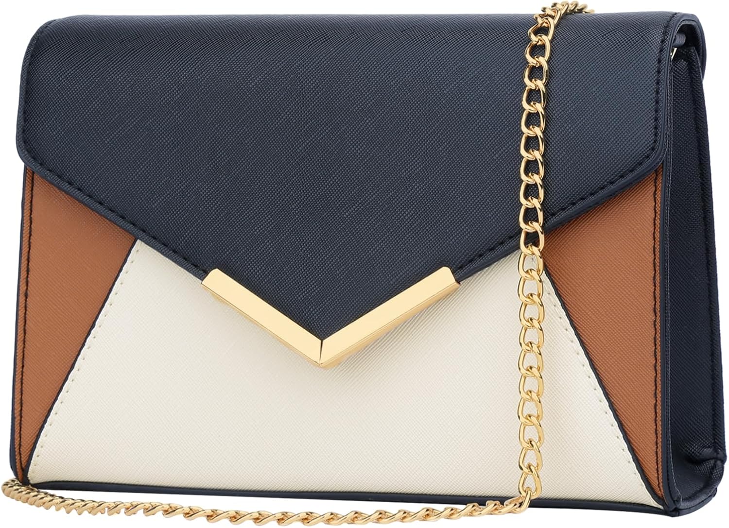 Faux Leather Envelope Clutch