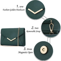 Faux Leather Envelope Clutch