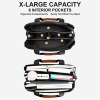 Canvas Crossbody Tote with Pockets