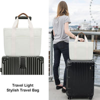 Canvas Crossbody Tote with Pockets