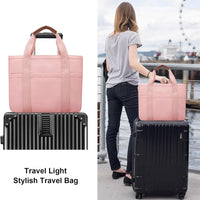 Canvas Crossbody Tote with Pockets