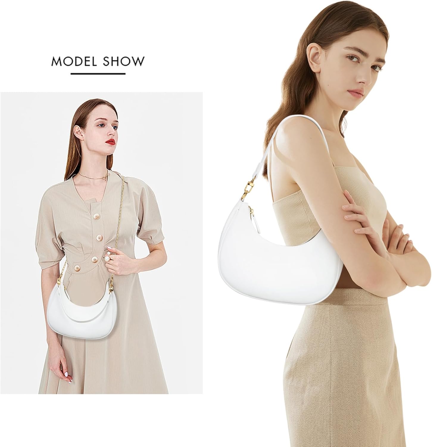 Small Crescent Shoulder Purse