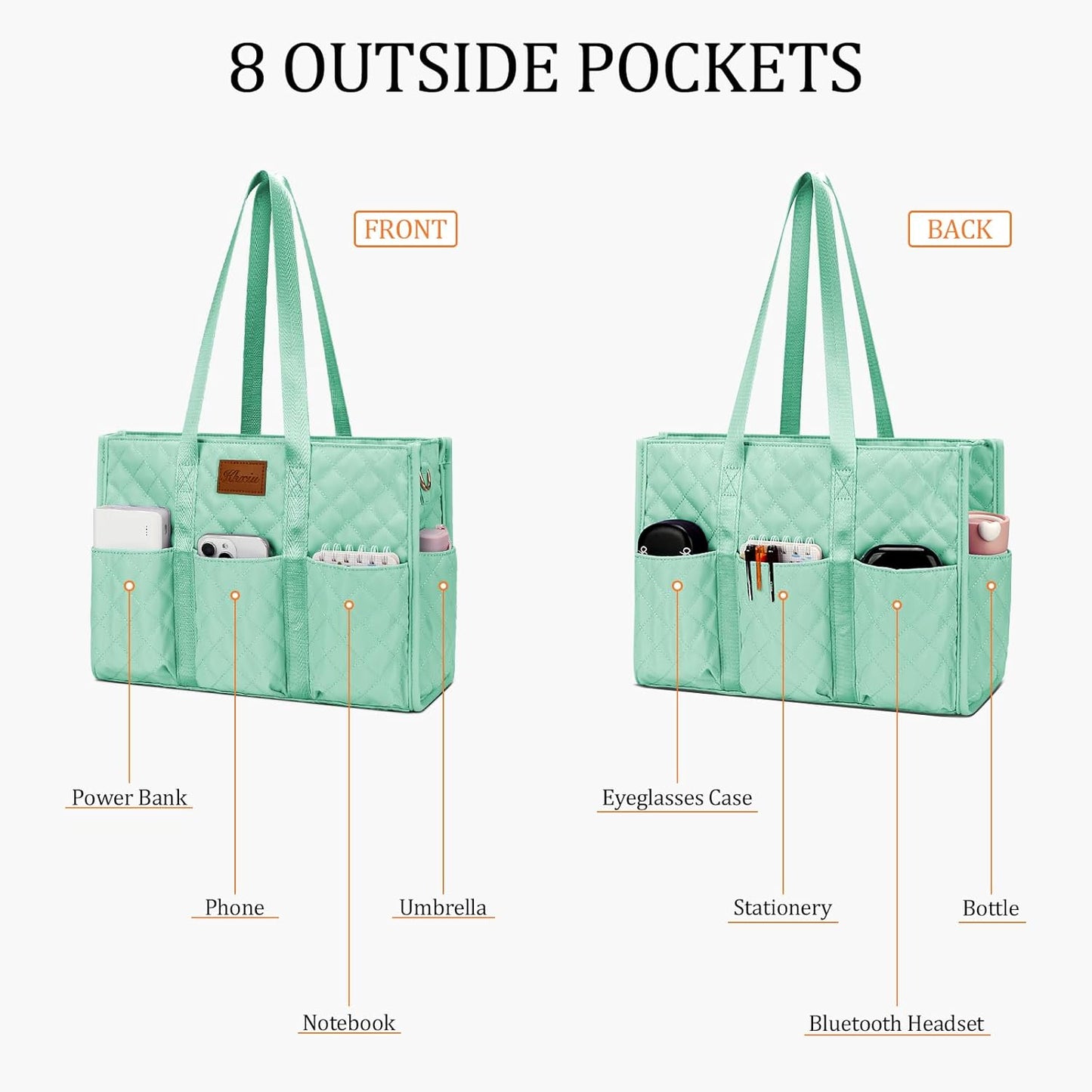 Large Water-Resistant Tote Bag