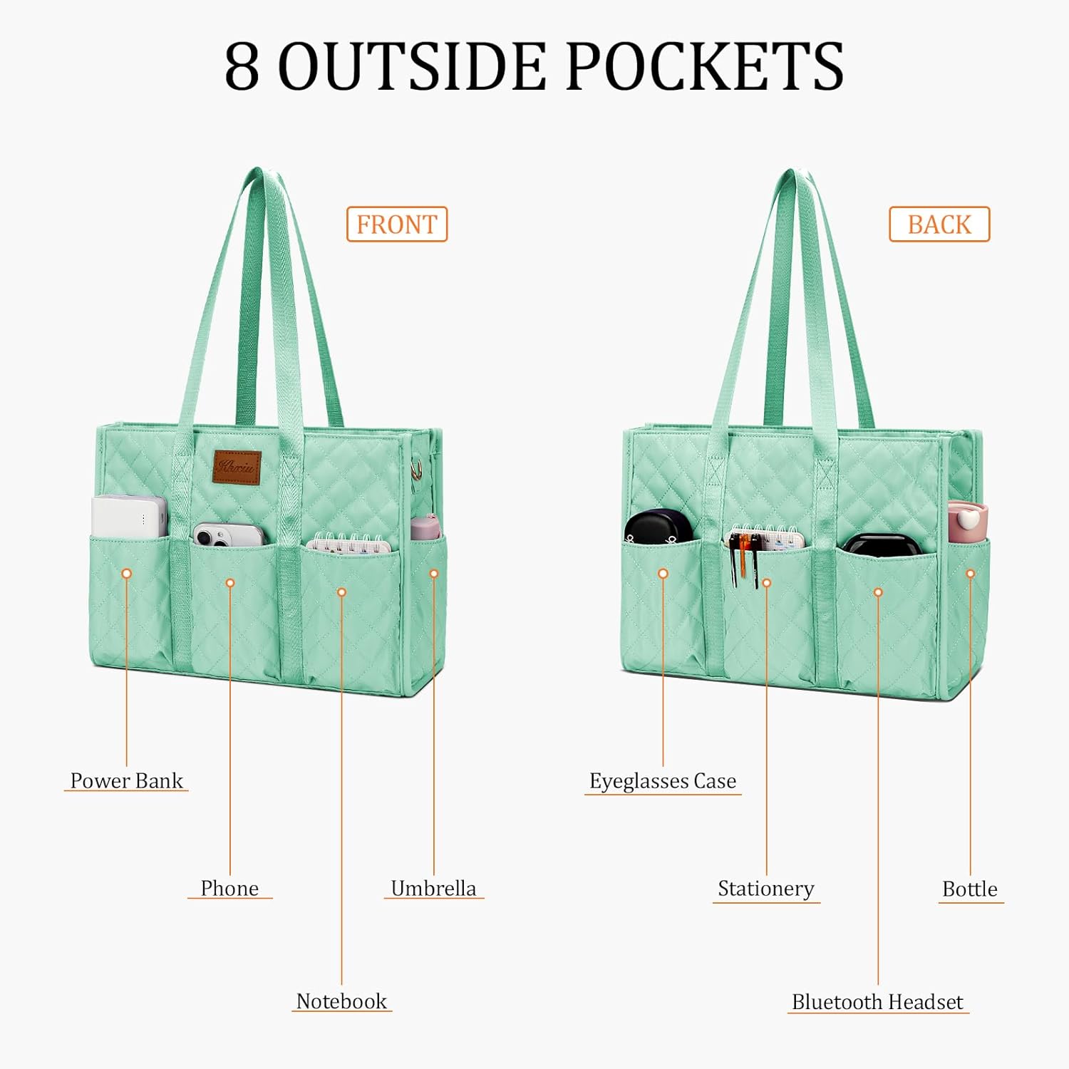 Large Water-Resistant Tote Bag